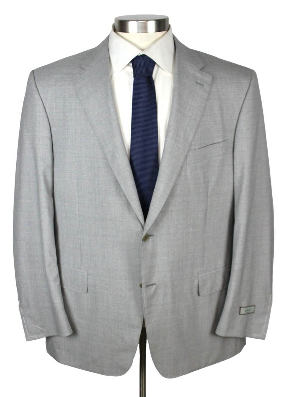 Canali Suit Jacket 48 R fits 46 (58 EU) Light Grey Wool Modern 2 Button Coat